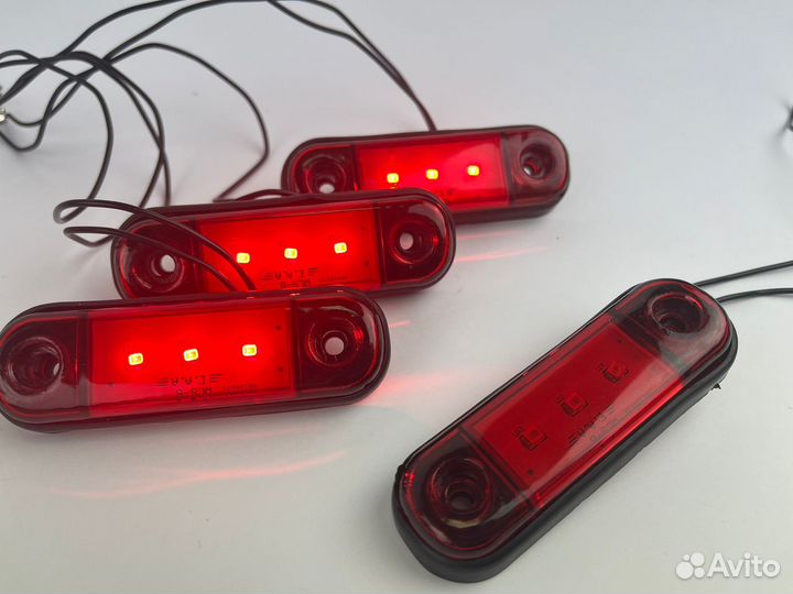 Фонари габаритные красные маркерные LED (3 диода)