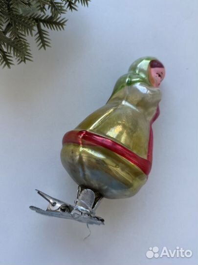 Елочная игрушка Настенька Морозко СССР прищепка