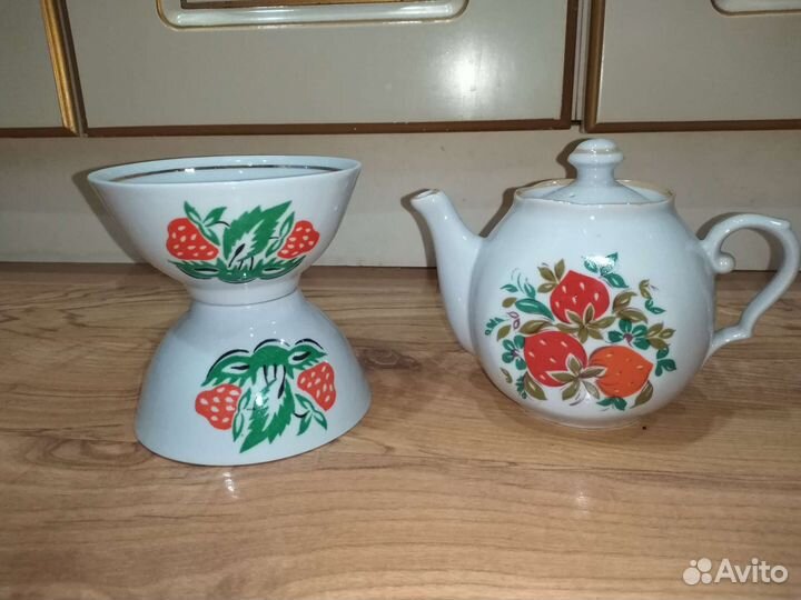 Заварочный чайник СССР Киевский з-д пиалы Ташкент