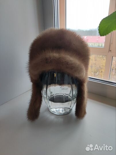 Шапка ушанка норковая женская