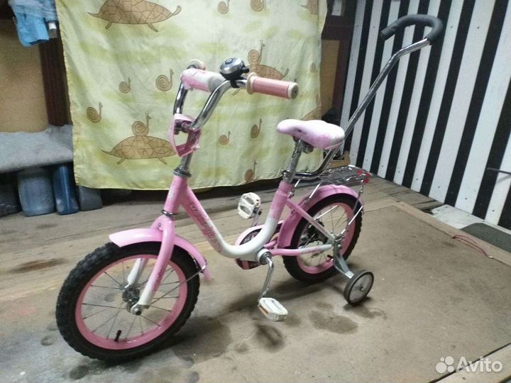 Велосипед с ручкой (для девочек )