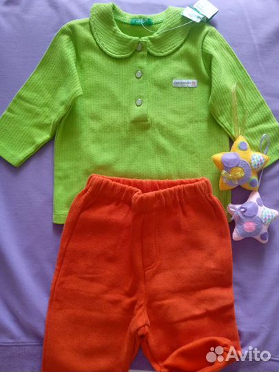 Костюмчик для малышей от 2 мес, до года, яркий
