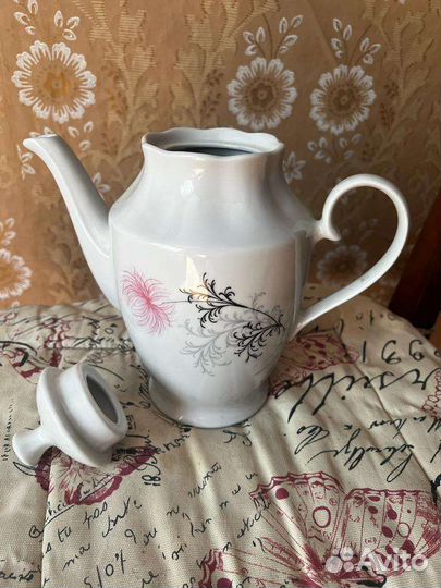 Блюдо, кофейник, фарфор СССР