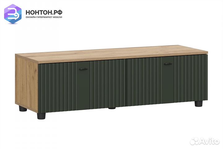 Тв-тумба Милан дуб золотой / олива софт