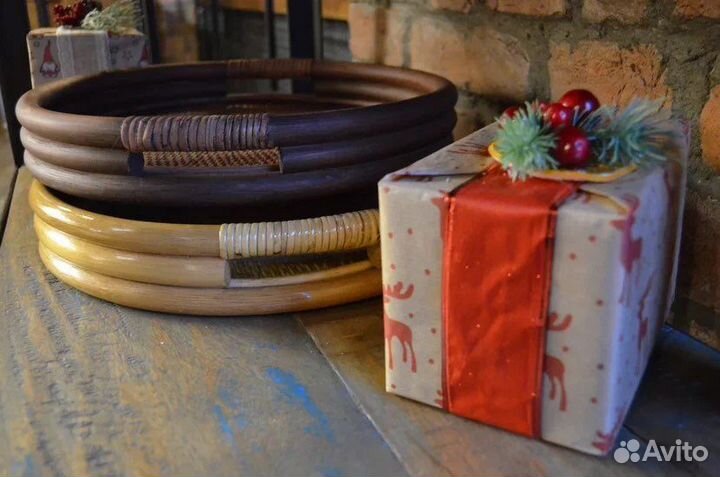 Поднос из ротанга
