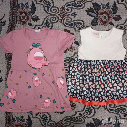 Вещи пакетом на девочку 74-80 размер