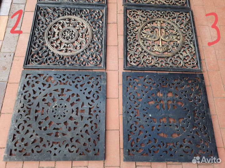 Чугунная ажурная плитка