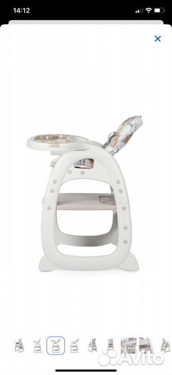 Стульчик для кормления babyton 2 в 1 трансформер