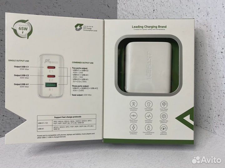 Зарядное устройство acefast A41 PD65W GaN