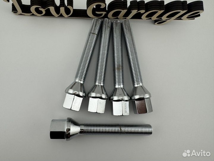 Болты 12*1.5 75мм резьбы. Конус. Удлиненные