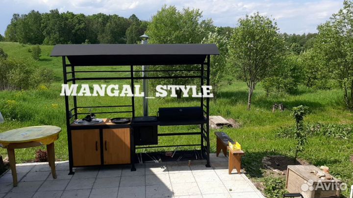 Мангал с крышей