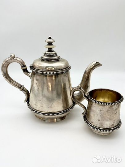 Кофейный/ чайный набор Немиров-Колодкин серебро 84