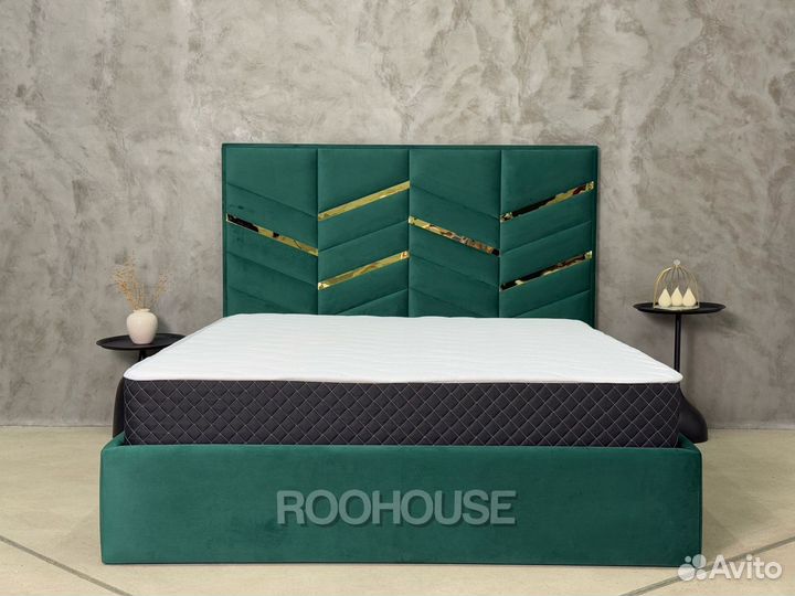 Кровать двухспальная 160х200 с ПМ и коробом