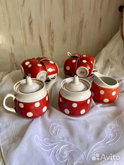 Чайный сервиз в горох СССР