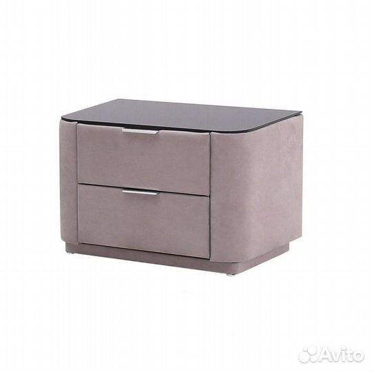 Современная пепельно-серая прикроватная тумба Hoog