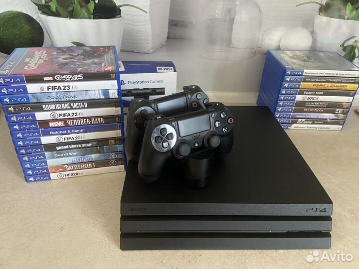 Sony playstation 4 pro + диски