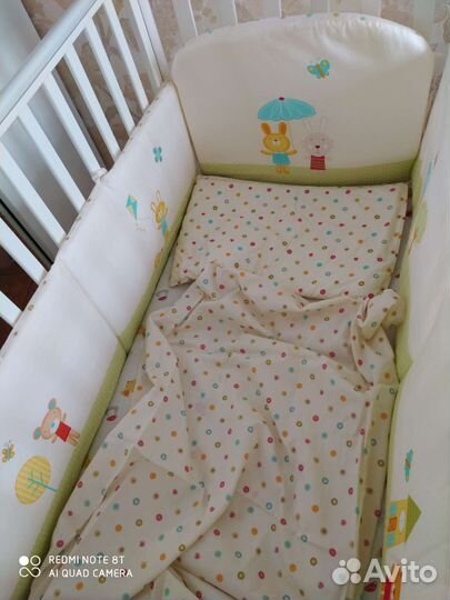 Постельное белье, бортики в детскую кроватку