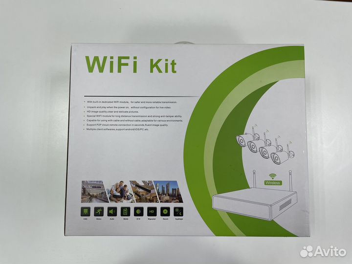 Комплект видеонаблюдения 4 камеры ip wi-fi 5мп