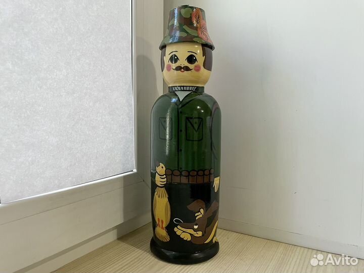 Футляр для бутылки деревянный охотник