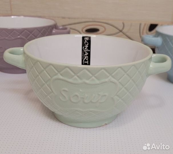 Новый набор бульонниц, керамика