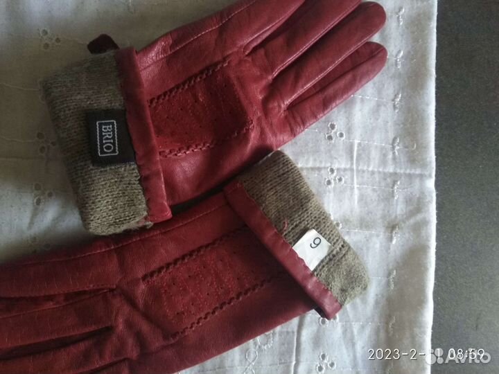 Перчатки кожаные женские