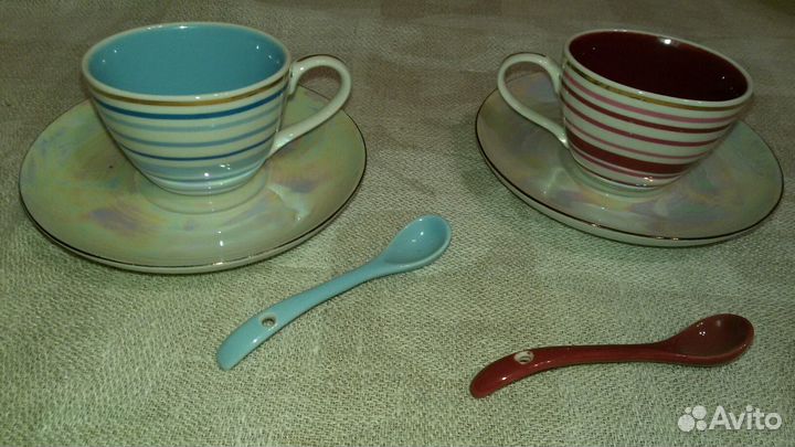 Овальные чашки и супница из гдр