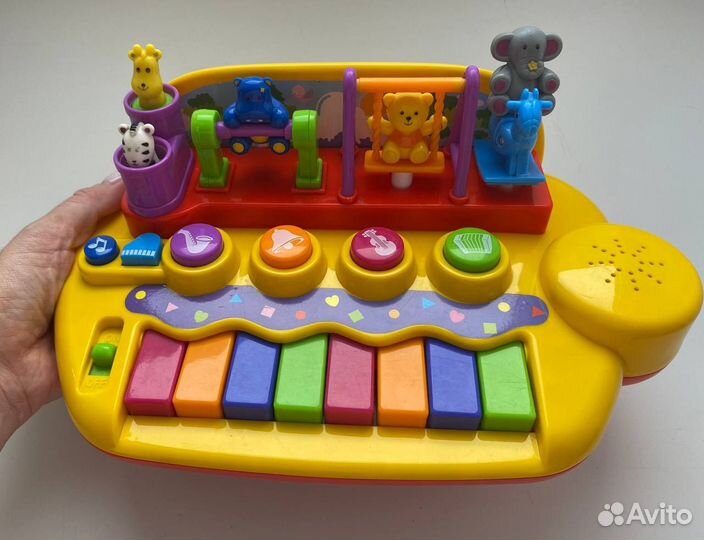 Пианино kiddieland животные на качелях