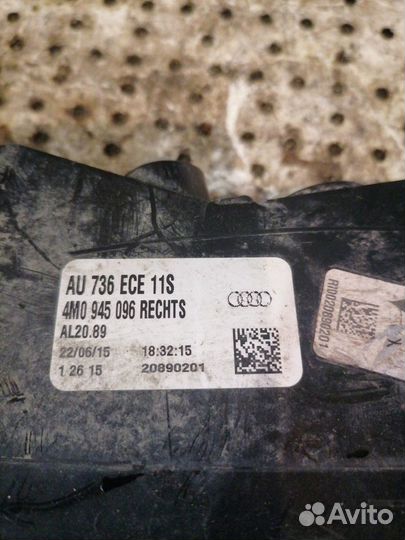 Фонарь задний правый Audi Q7 4.2 TDI