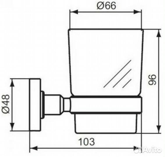 Стакан для зубных щеток Ideal Standard IOM A9121A