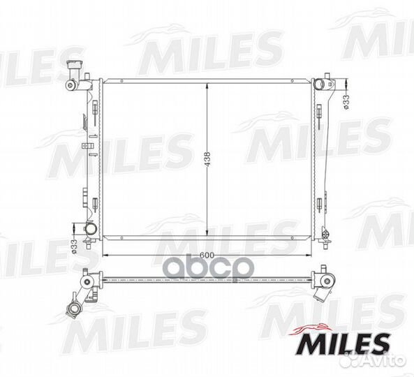 Радиатор, охлаждение двигателя acrb053 Miles