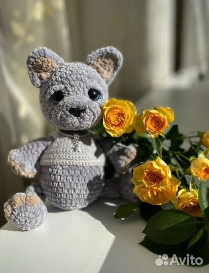 Вязаный щенок