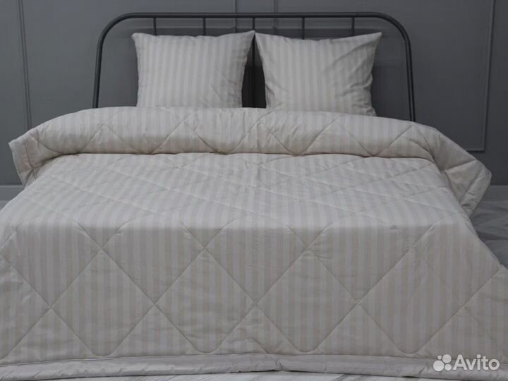 Постельное белье Страйп евро с одеялом