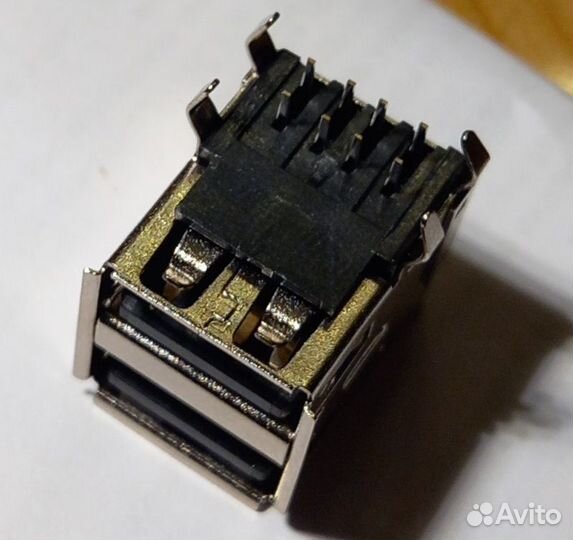 Гнездо USB двойное угловое на плату