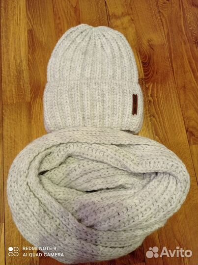Шапка и снуд женская новая