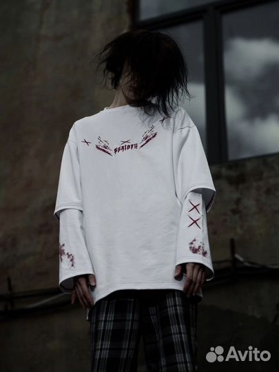 Лонгслив blood your mother by ssatoru