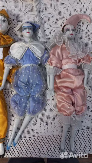 Куклы-арлекины из керамической глазури