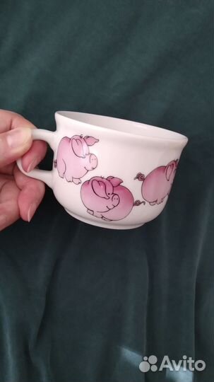 Чашка фарфор Bohemia.Веселые поросята