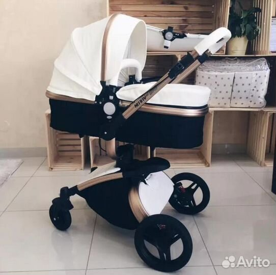 Коляска 3в1 aulon на золотой раме (wait)