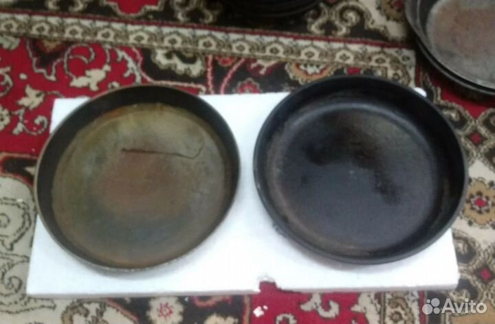 Сковороды утятницы чугунные СССР б.у оригинал