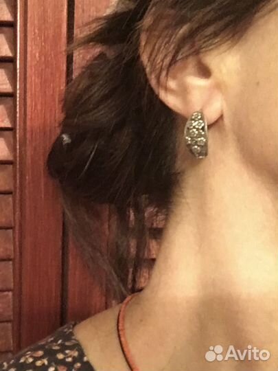 Серьги серебро 925 пр СССР
