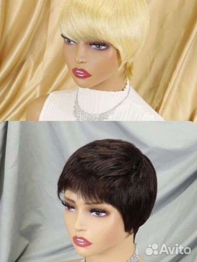 Короткие Натуральные волосы парики светло медовый