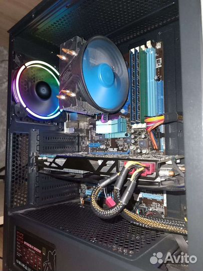 Материнская плата с процессором и озу и охлад