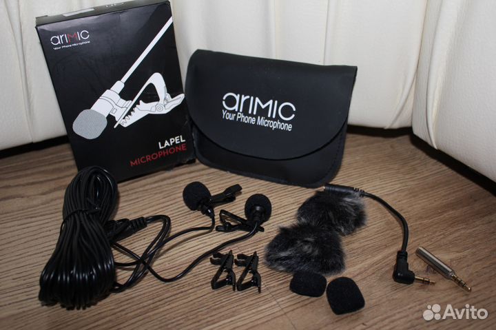 Двойной Петличный Микрофон 6 метров. Комплект