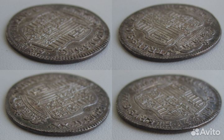 Италия Неаполь 1 тари 20 грано 1689 года Серебро