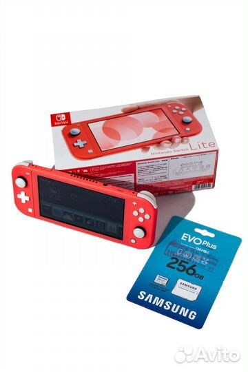 Nintendo switch lite NEW, прошитая 256gb