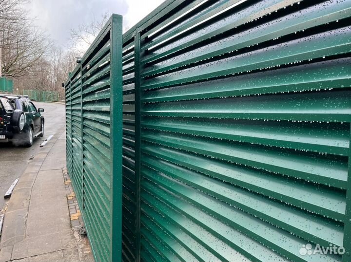 Забор жалюзи металлический / Еврожалюзи на заказ