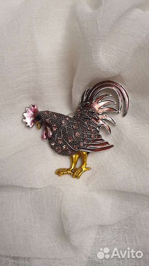 Брошь петух