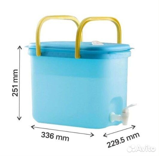 Контейнер для воды+кран 10л,Рукомойник Tupperware