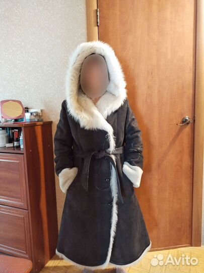 Дубленка полностью натуральная женская 52 размер
