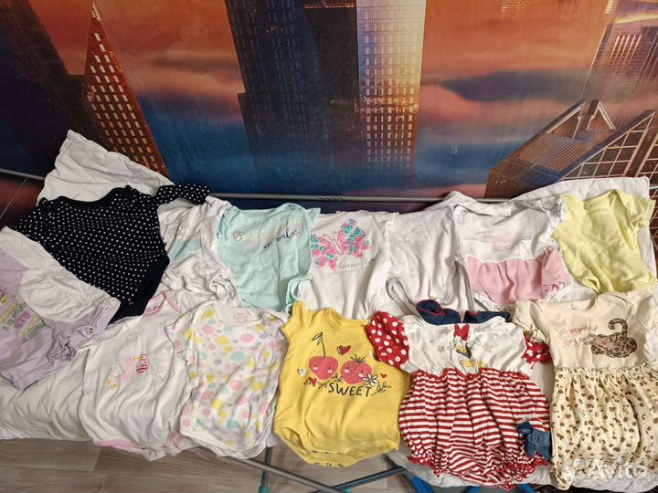 Детские вещи пакетом для девочек 0-7месяцев